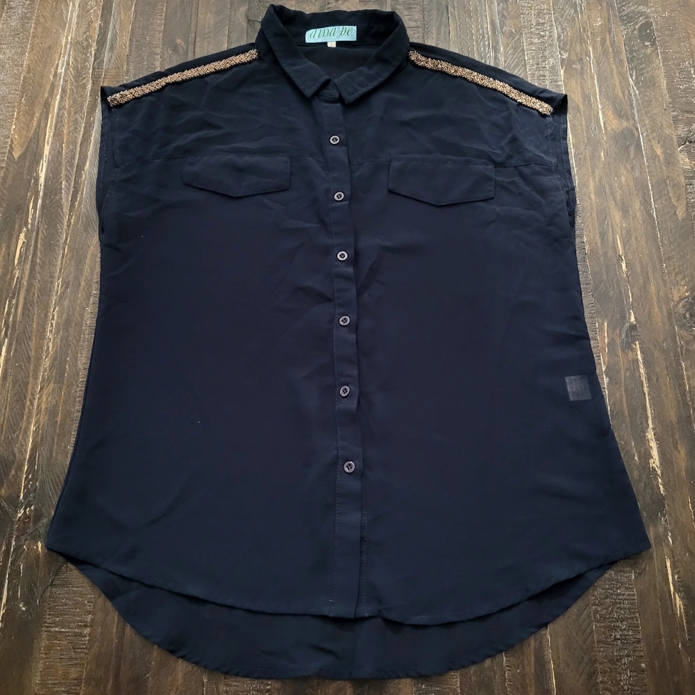 Dina Be Sleeveless Top Women's Size Large